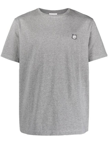 Bold Fox Head Patch Short Sleeve T-Shirt Medium Gray Melange - MAISON KITSUNE - BALAAN 1