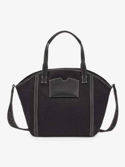 Banner Small Tote Bag Black - GANNI - BALAAN 2