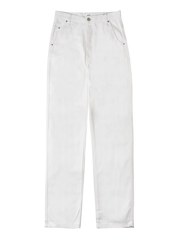 Alex Fit Straight Jeans White - AMI - BALAAN 11