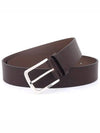 Men's Logo Calf Leather Belt Brown - HUGO BOSS - BALAAN.