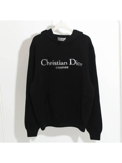 Embroidered Logo Knit Hood Black 443M649AM008 C980 - DIOR - BALAAN 2