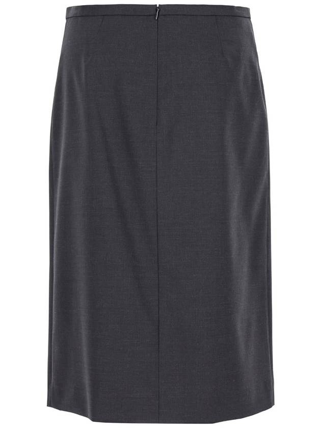 Grey Pencil Skirt With Slit In Wool Blend Woman - PHILOSOPHY DI LORENZO SERAFINI - BALAAN 2