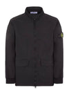 Men's Batavia Nylon Cotton Zip-Up Jacket Black - STONE ISLAND - BALAAN 1