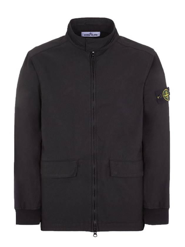 Men's Batavia Nylon Cotton Zip-Up Jacket Black - STONE ISLAND - BALAAN 1