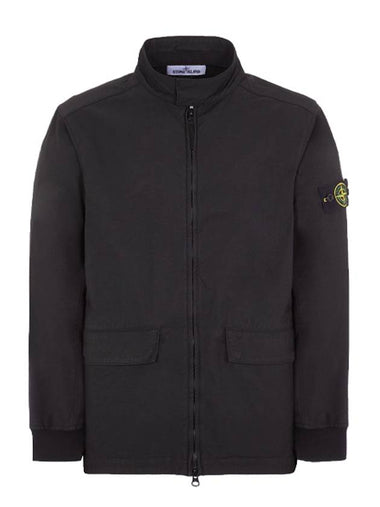 Men's Batavia Nylon Cotton Zip-Up Jacket Black - STONE ISLAND - BALAAN 1