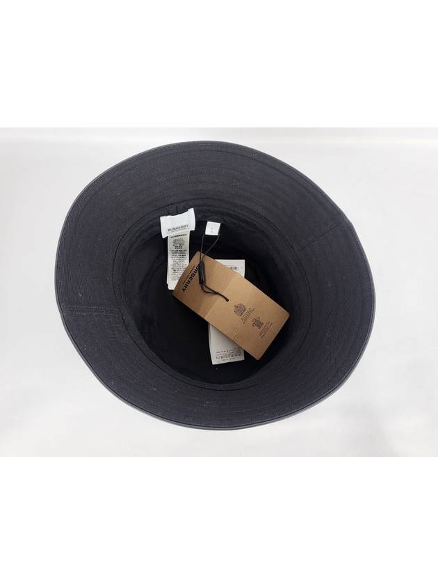 Horseferry Motif Cotton Bucket Hat Black - BURBERRY - BALAAN 6
