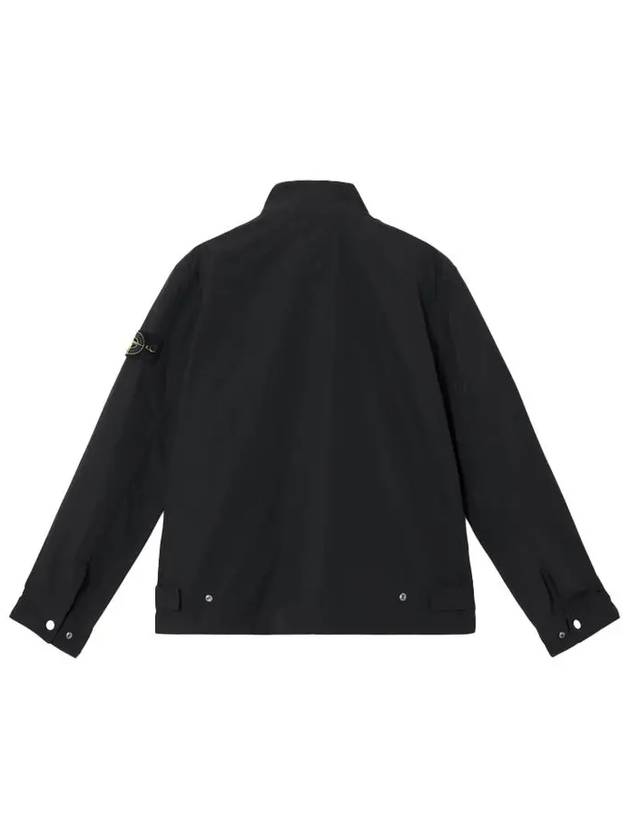 Micro Twill Zip-Up Jacket Black - STONE ISLAND - BALAAN 3