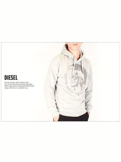 Men's Hoodie Mohawk Gray 912 - DIESEL - BALAAN 2