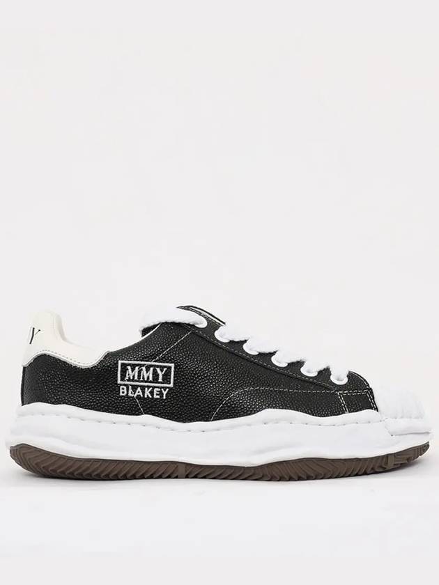 Blakey OG Sole Embossed Leather Low Top Sneakers Black - MIHARA YASUHIRO - BALAAN 4