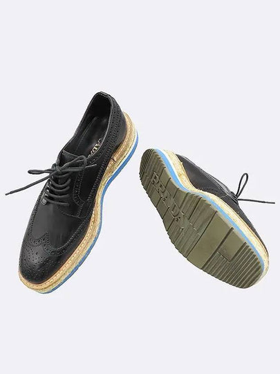 Black Color Wingtip Clipper Women s Shoes - PRADA - BALAAN 2