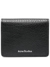 Logo Bifold Leather Card Wallet Black - ACNE STUDIOS - BALAAN 1