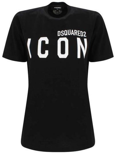 Women Icon Logo Short Sleeve T-Shirt Black - DSQUARED2 - BALAAN 2