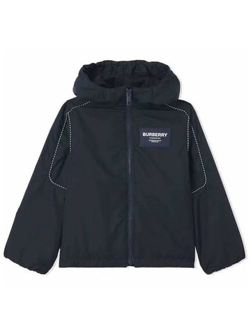 Kids Horseferry Hooded Jacket Blue 8047895 - BURBERRY - BALAAN 1