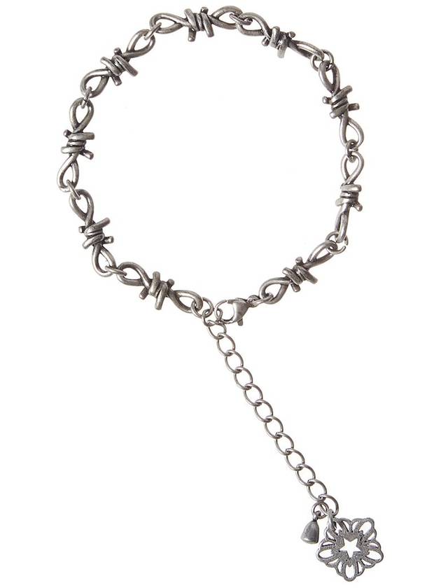 Barbed Wire Chain Bracelet Antique Silver - ULKIN - BALAAN 3