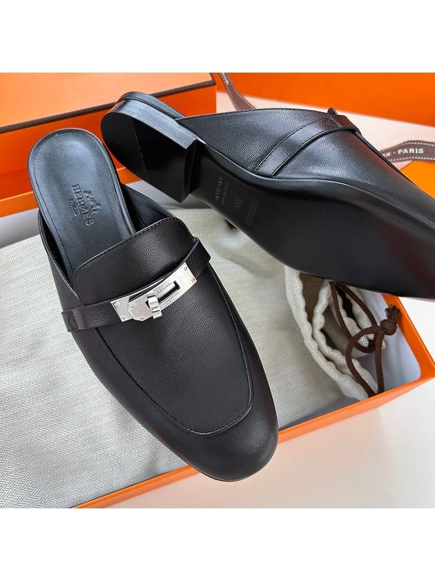 Oz Mule Goatskin & Palladium Noir - HERMES - BALAAN 9