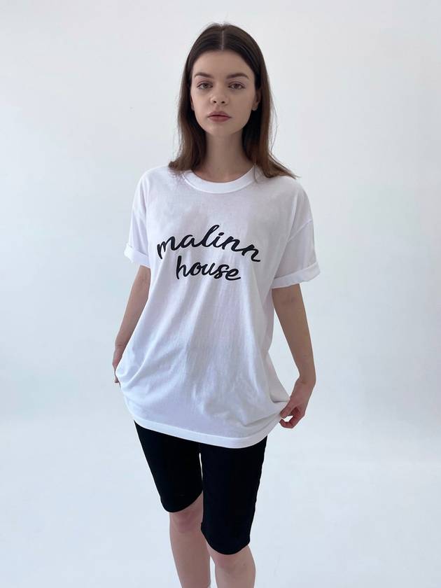 lettering t shirt white - MALINN - BALAAN 1