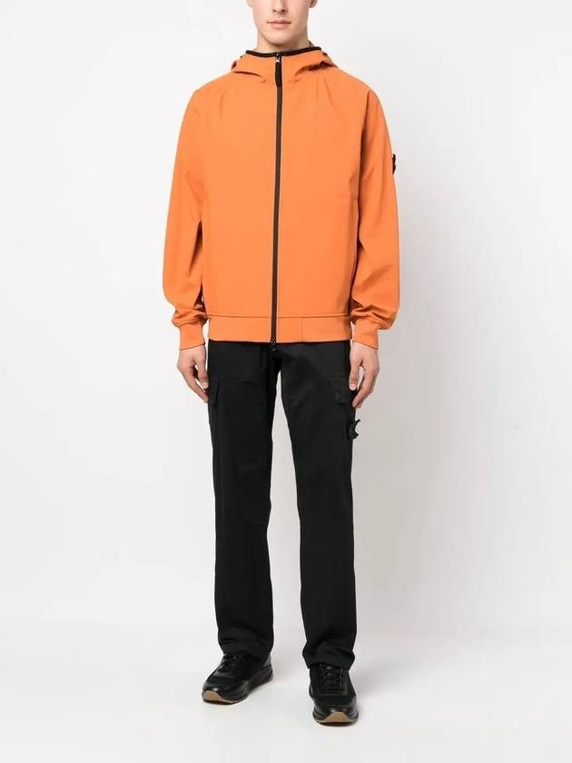 Soft Shell R Technology Nylon Hood Jacket Orange - STONE ISLAND - BALAAN 6