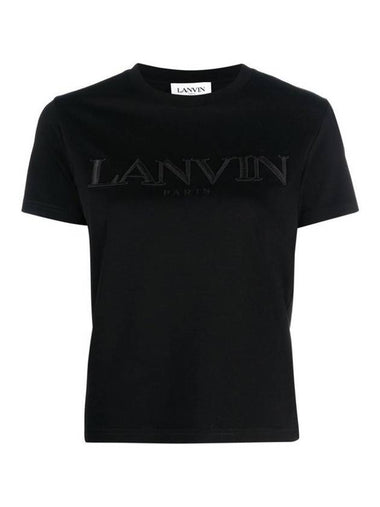 Logo embroidered short sleeve t shirt - LANVIN - BALAAN 1