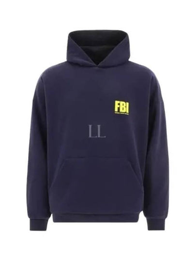 FBI Logo Reversible Hoodie Navy - BALENCIAGA - BALAAN 2