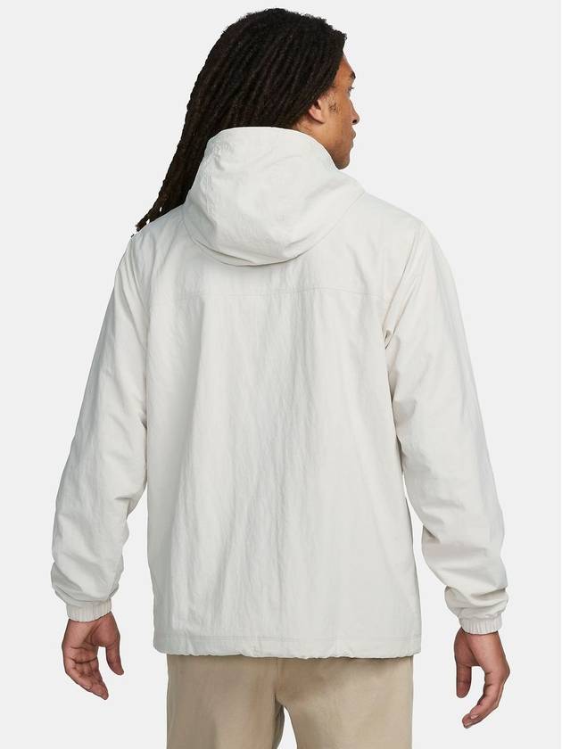 Club Woven Full Zip Hooded Jacket Beige - NIKE - BALAAN 3