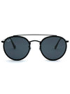 Eyewear Round Double Bridge Sunglasses Black - RAY-BAN - BALAAN 2