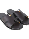 Izmir Leather Slippers Mocha - HERMES - BALAAN 6