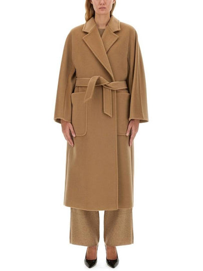 Locri Belted Wool Cashmere Single Coat Camel - MAX MARA - BALAAN 2