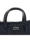 Coated Canvas Mini Tote Bag Black - LACOSTE - BALAAN 8