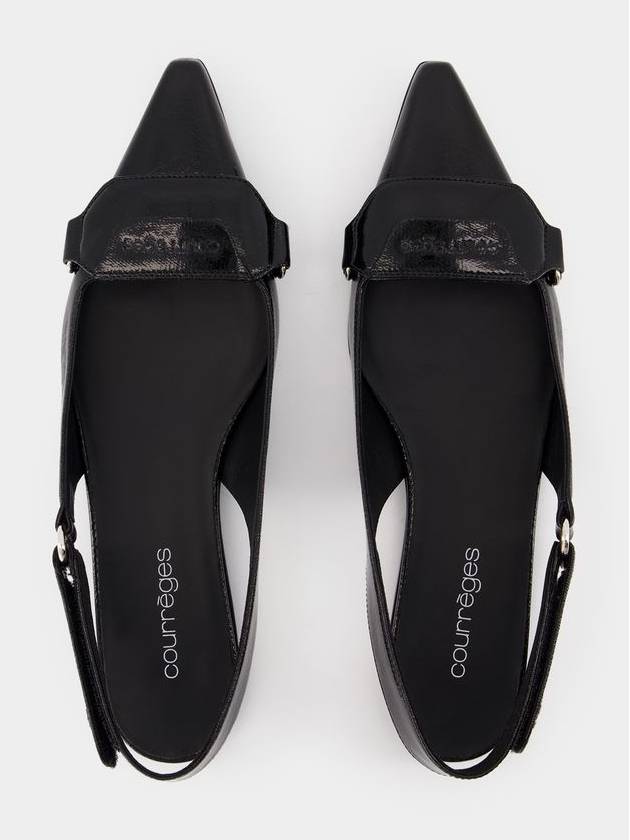 Sling Back Racer Vinyl - Courreges - Leather - Black - COURREGES - BALAAN 4