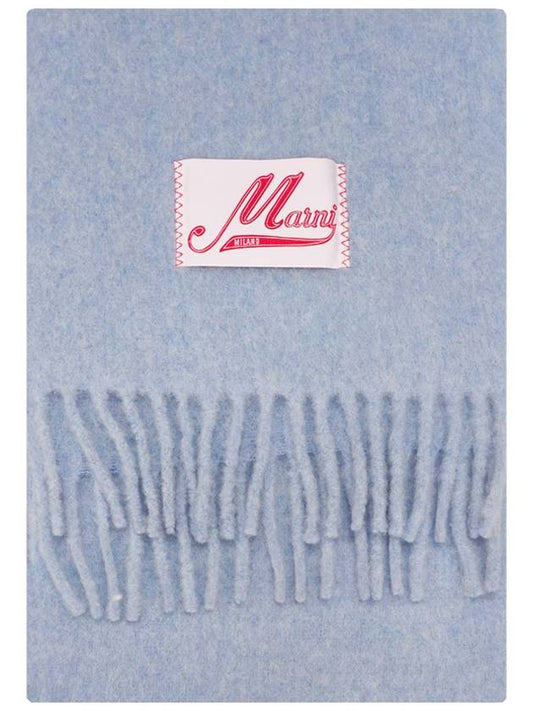 Alpaca Wool Scarf Light Blue - MARNI - BALAAN 2