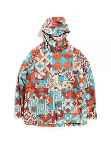 Atlantic Parka Blue Cotton IslAMI amic Tile Print MP191 CT237 Islamic - ENGINEERED GARMENTS - BALAAN 1