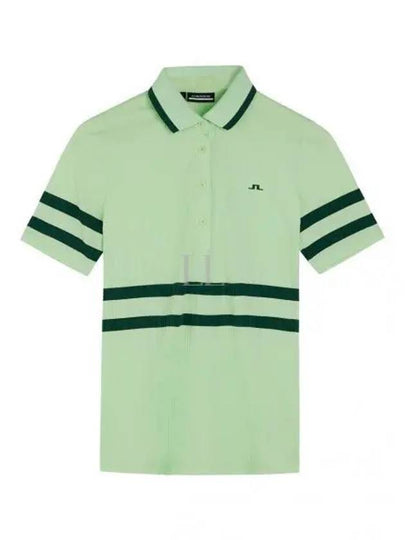 Women's Moira Polo Shirt Patina Green - J.LINDEBERG - BALAAN 2