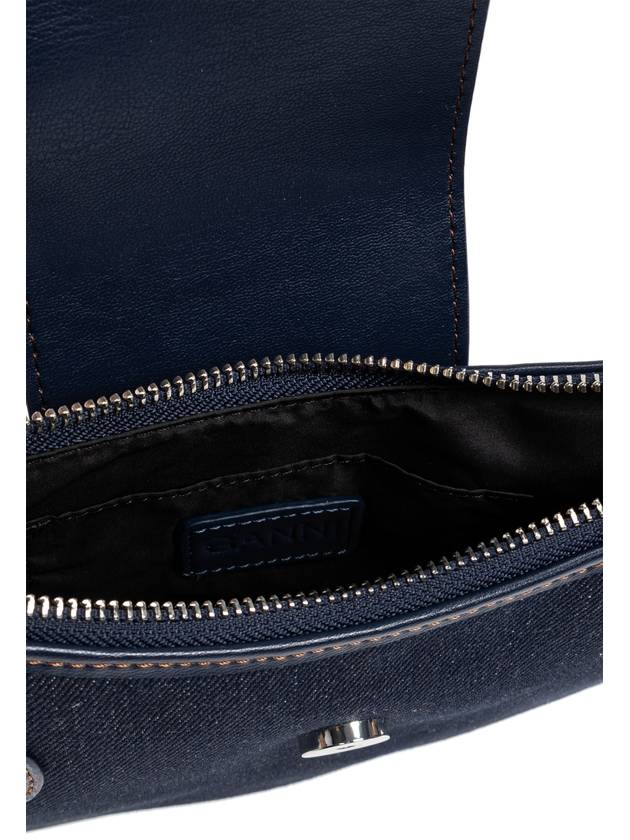 Ganni Denim Shoulder Bag, Women's, Navy Blue - GANNI - BALAAN 5