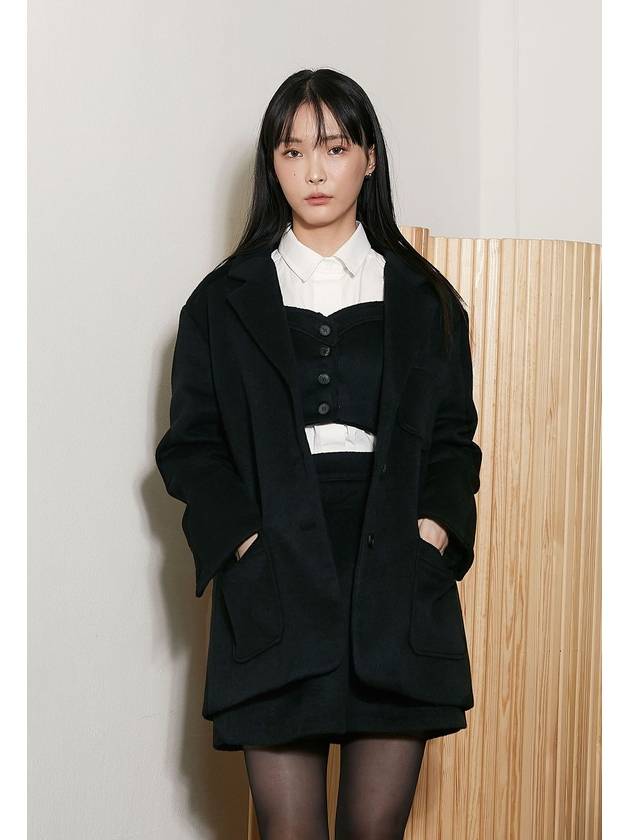 Scallop Wool A Line Skirt Black - VIBEREEN - BALAAN 6