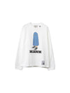 Hank Printed Long Sleeve T-Shirt White - MIHARA YASUHIRO - BALAAN 1