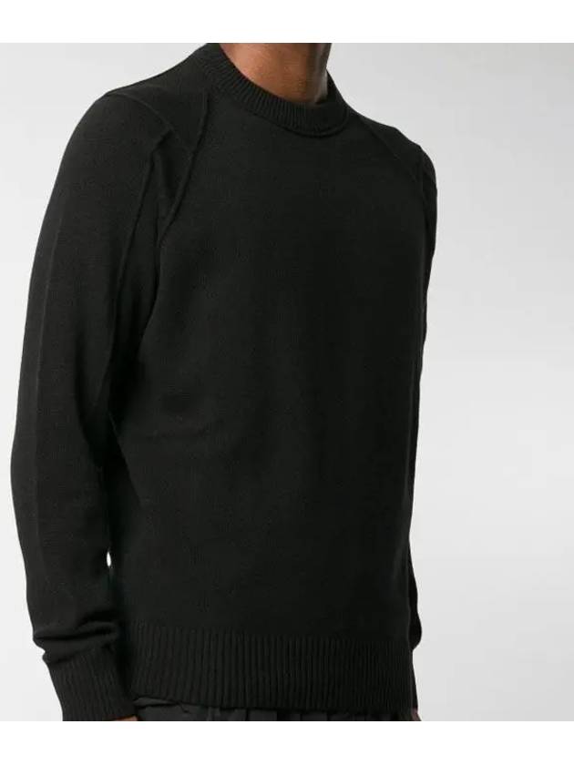 Lens Wappen Wool Knit Top Black - CP COMPANY - BALAAN 5