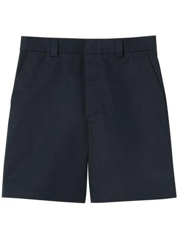 Double Cotton Shorts Dark Blue - GUCCI - BALAAN 1