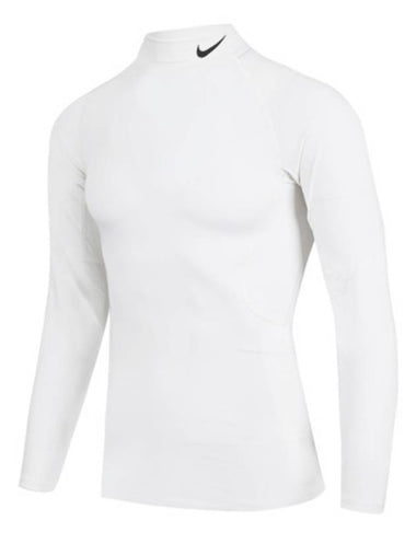 Pro Dri-Fit Fitness Mock Neck Long Sleeve T-Shirt White - NIKE - BALAAN 1