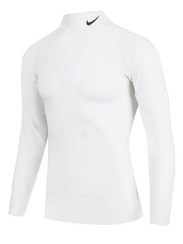 Pro Dri-Fit Fitness Mock Neck Long Sleeve T-Shirt White - NIKE - BALAAN 1