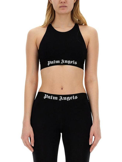 Logo Tape Crop Top PWVO024S24FAB0011001 - PALM ANGELS - BALAAN 2