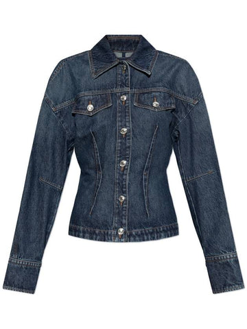 Sportmax Denim Jacket Filato, Women's, Navy Blue - MAX MARA SPORTMAX - BALAAN 1