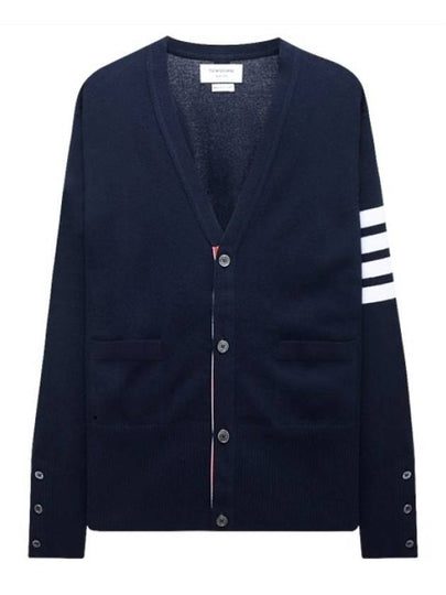 Men's Diagonal Classic Cashmere Cardigan Navy - THOM BROWNE - BALAAN 2