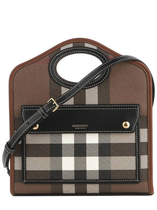 Mini Pocket Tote Bag Brown - BURBERRY - BALAAN 2