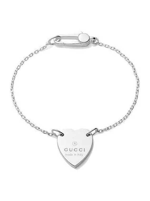 Trademark Heart Pendant Bracelet YBA223513001 Silver - GUCCI - BALAAN 2