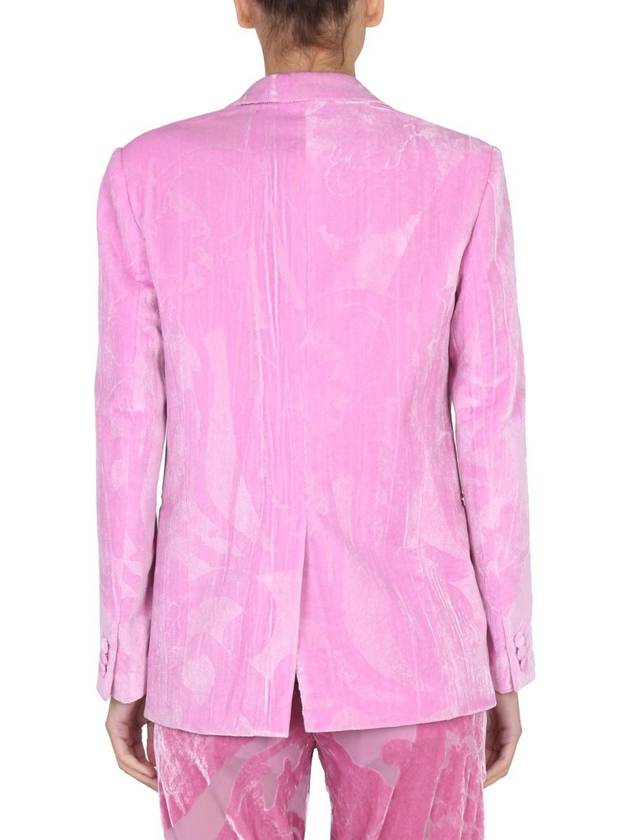 Women's Paisley Pattern Maxi Velvet Jacket Pink - ETRO - BALAAN 4