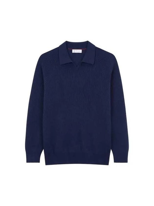 Shimaeul 8th Anniversary 10 e Point 9 8 Men s Cashmere V neck Collar Pullover Navy 270717 - BRUNELLO CUCINELLI - BALAAN 1