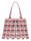 Tweed shopper bag pale pink - PLEATSMAMA - BALAAN 5