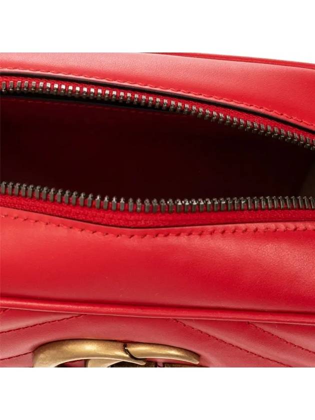 Small Leather Shoulder Bag Red - GUCCI - BALAAN 7