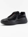 America's Cup Leather Mesh Low Top Sneakers Black - PRADA - BALAAN 5