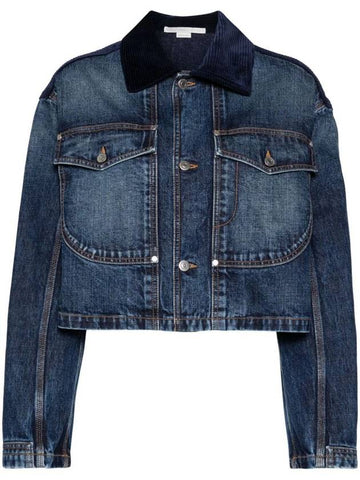 Stella McCartney Dark Vintage Detailed Denim Jacket - STELLA MCCARTNEY - BALAAN 1